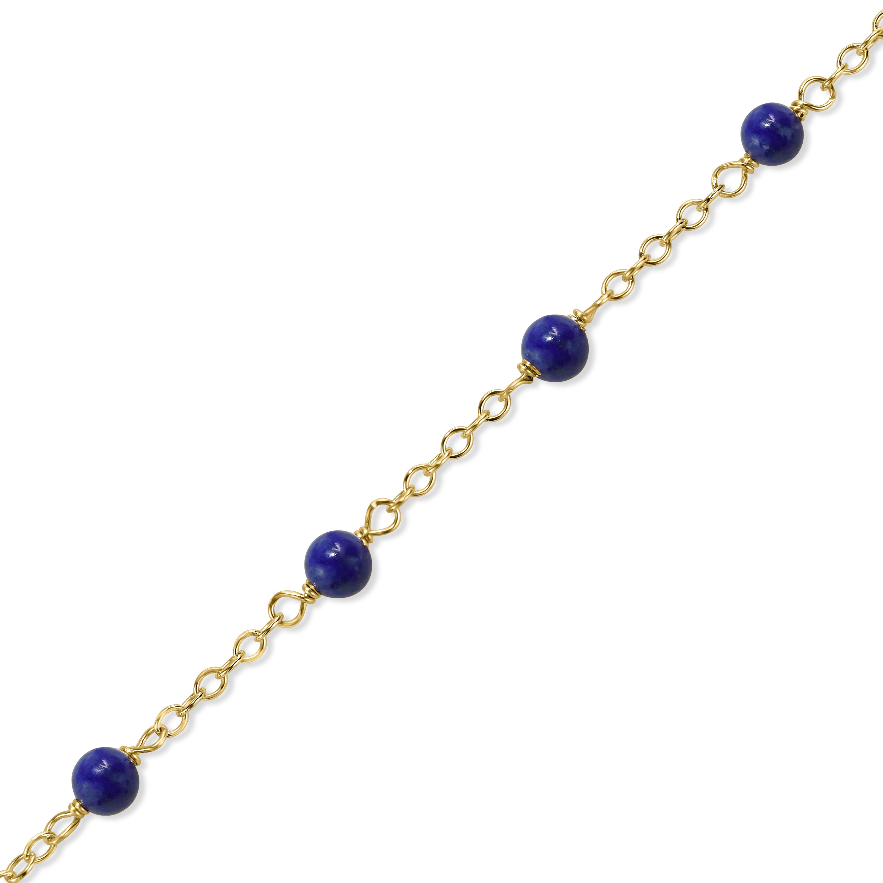 14k Yellow Gold Station Necklace