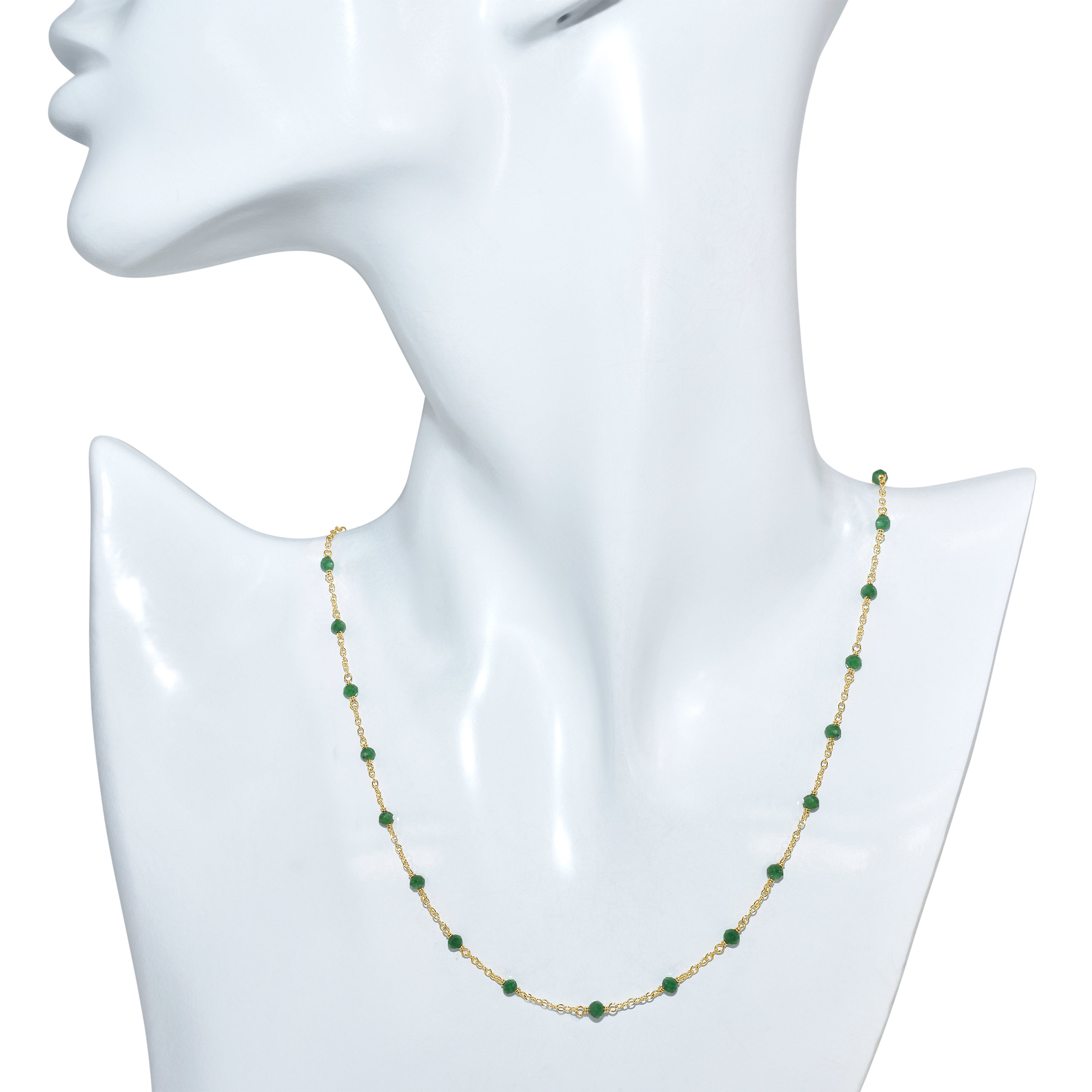 14k Yellow Gold Station Necklace