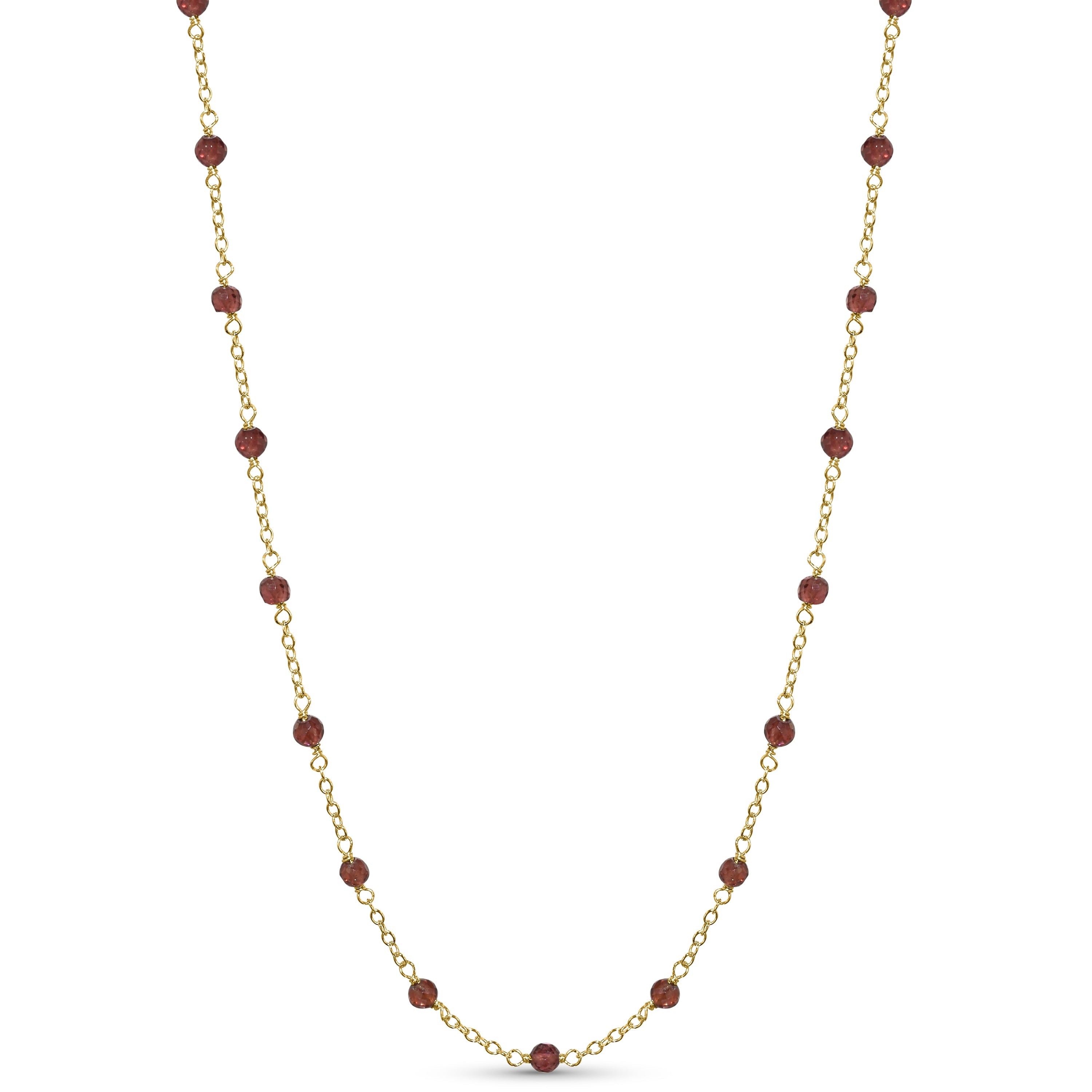 14k Yellow Gold Station Necklace