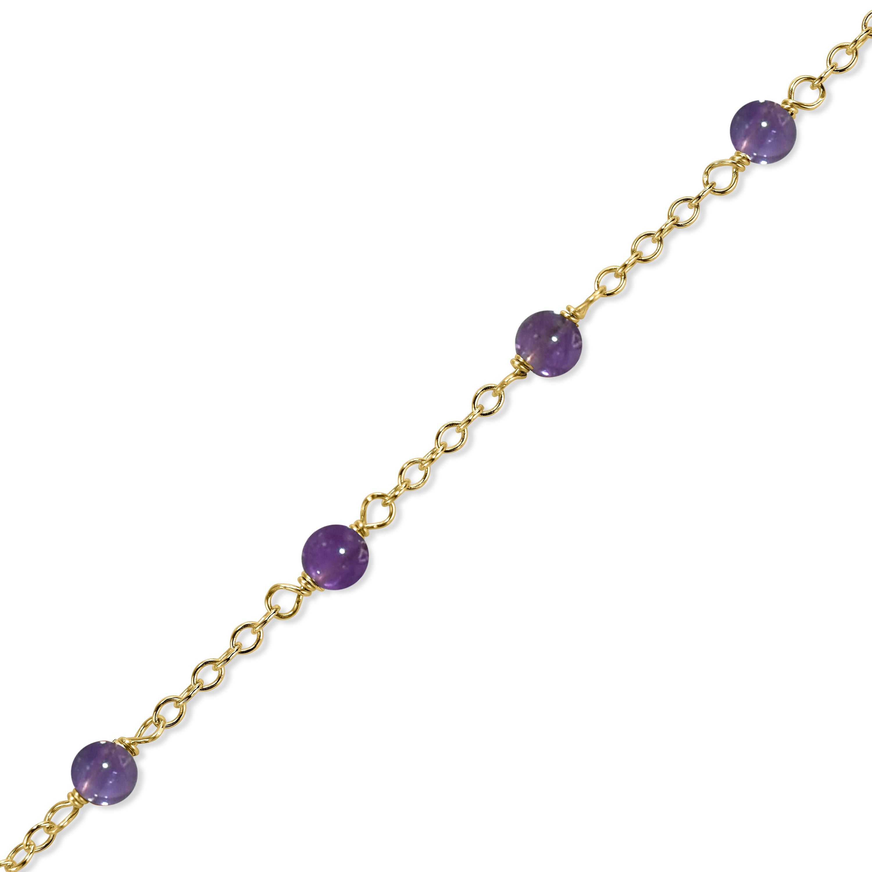 14k Yellow Gold Station Necklace