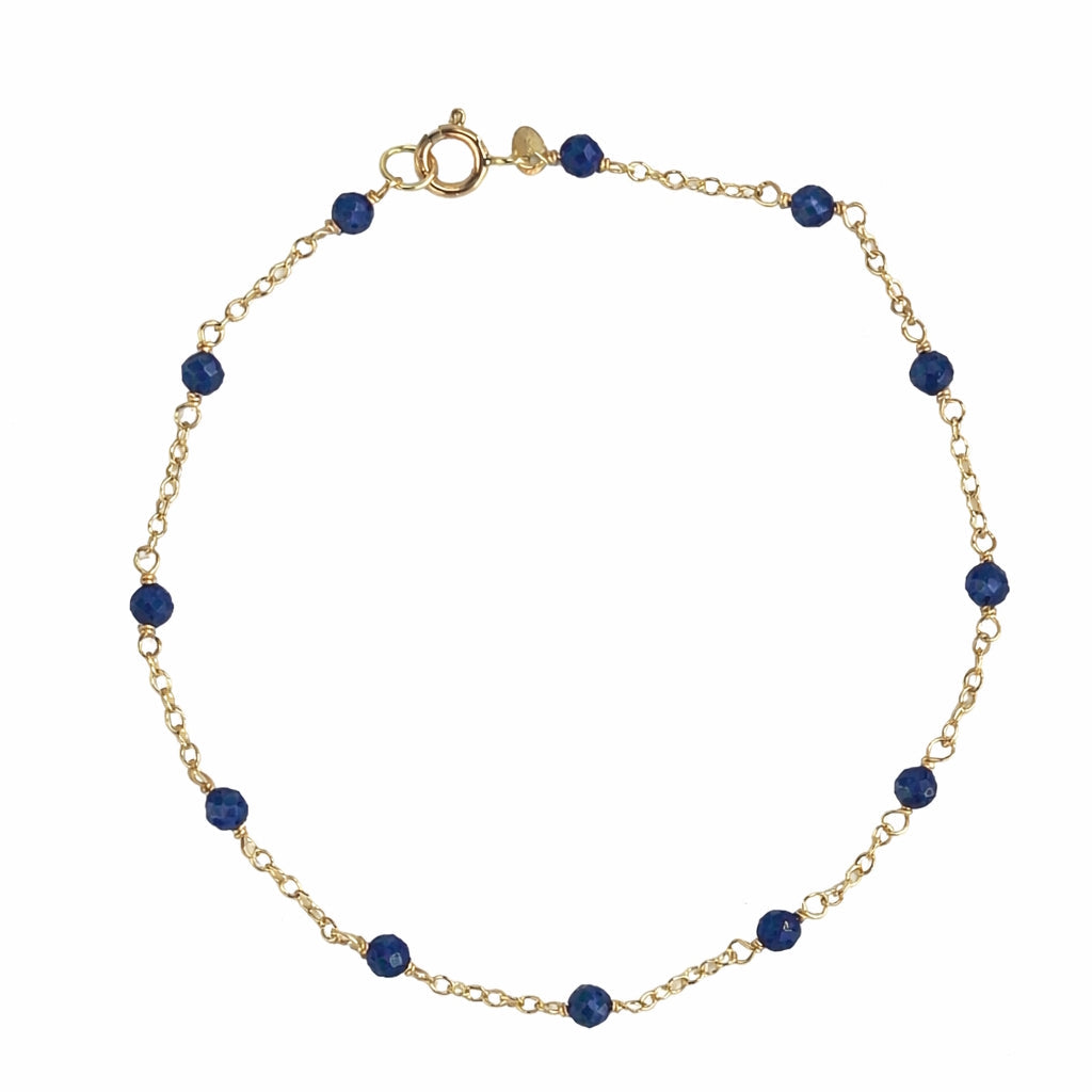 14k Gemstones and Pearl Bracelet