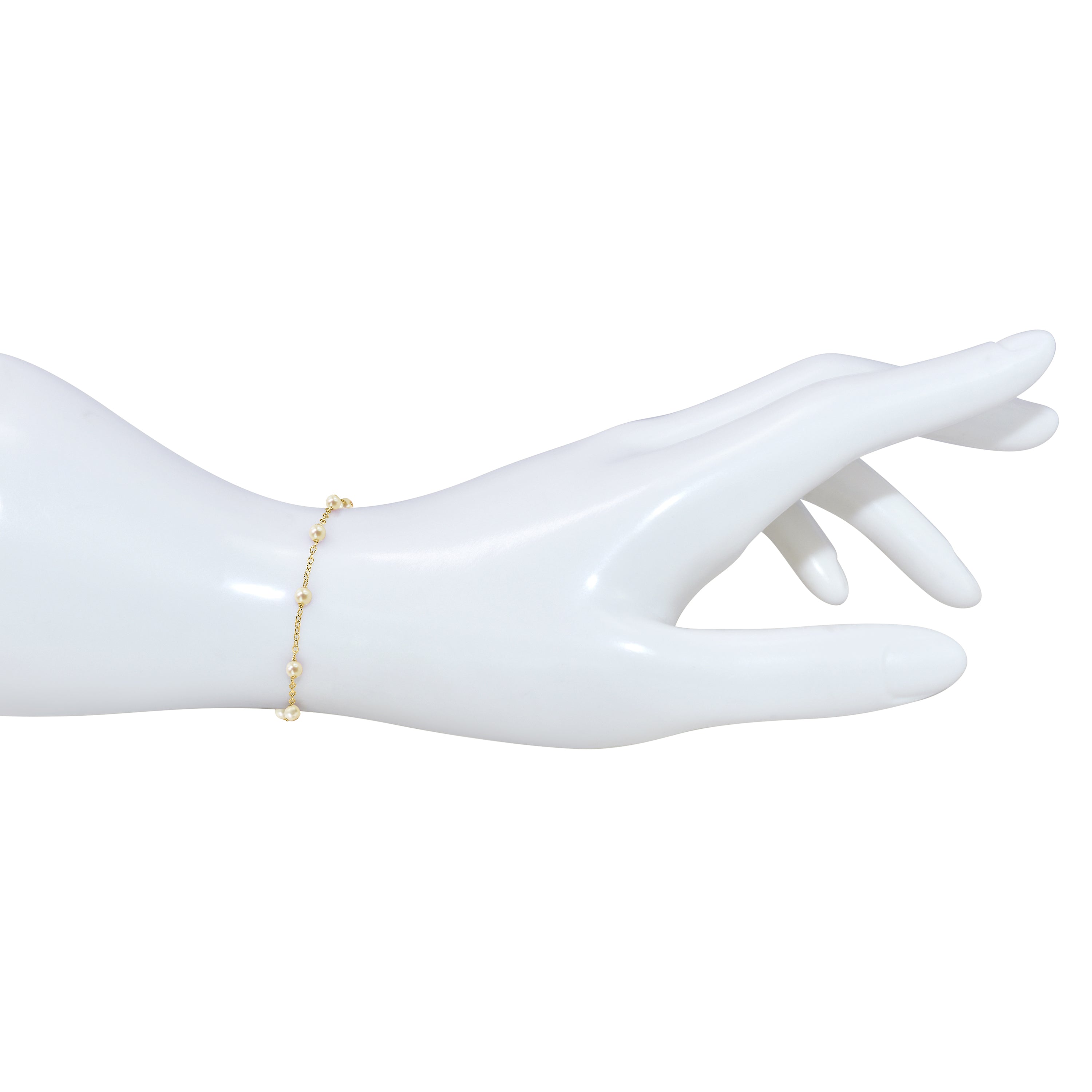 14k Gemstones and Pearl Bracelet