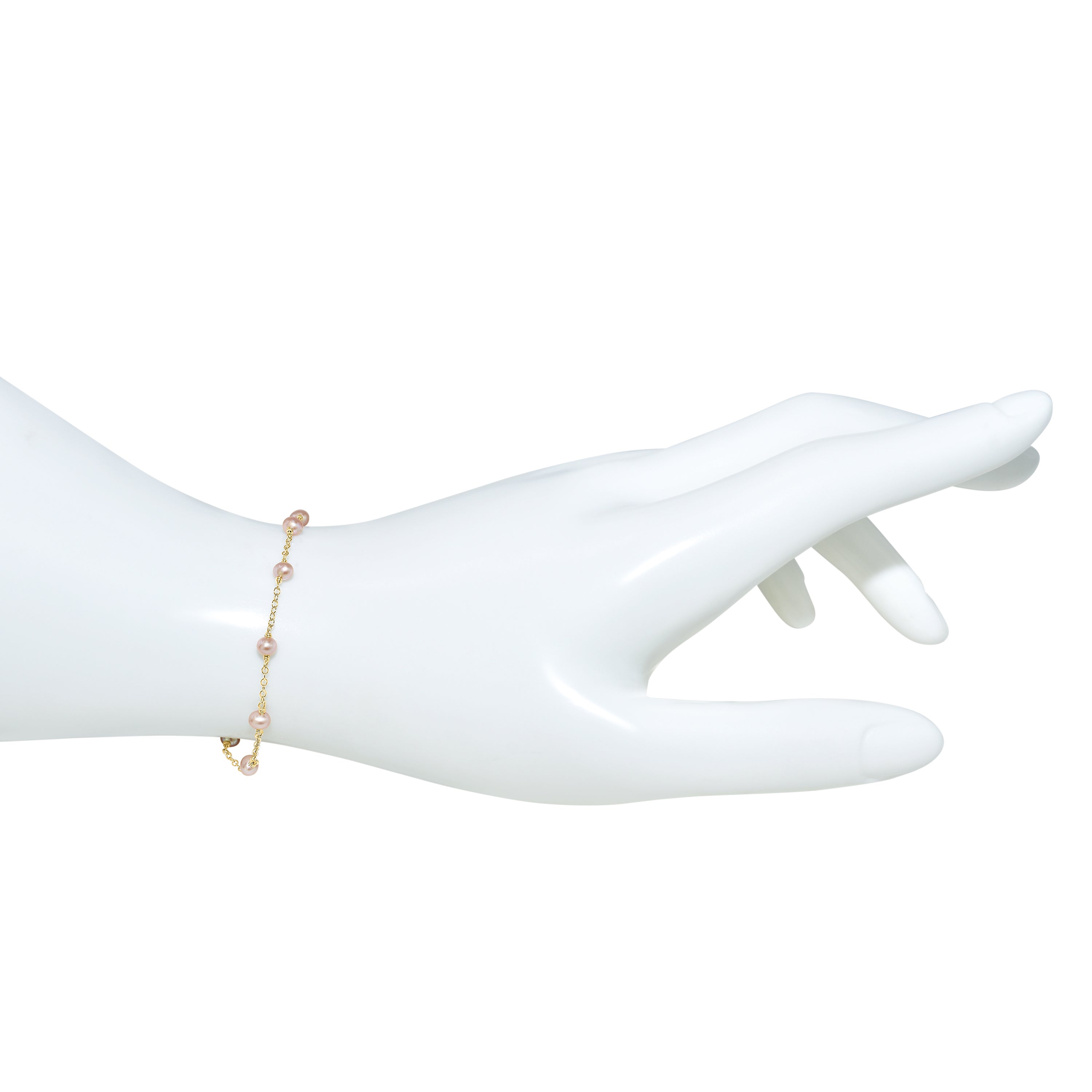 14k Gemstones and Pearl Bracelet