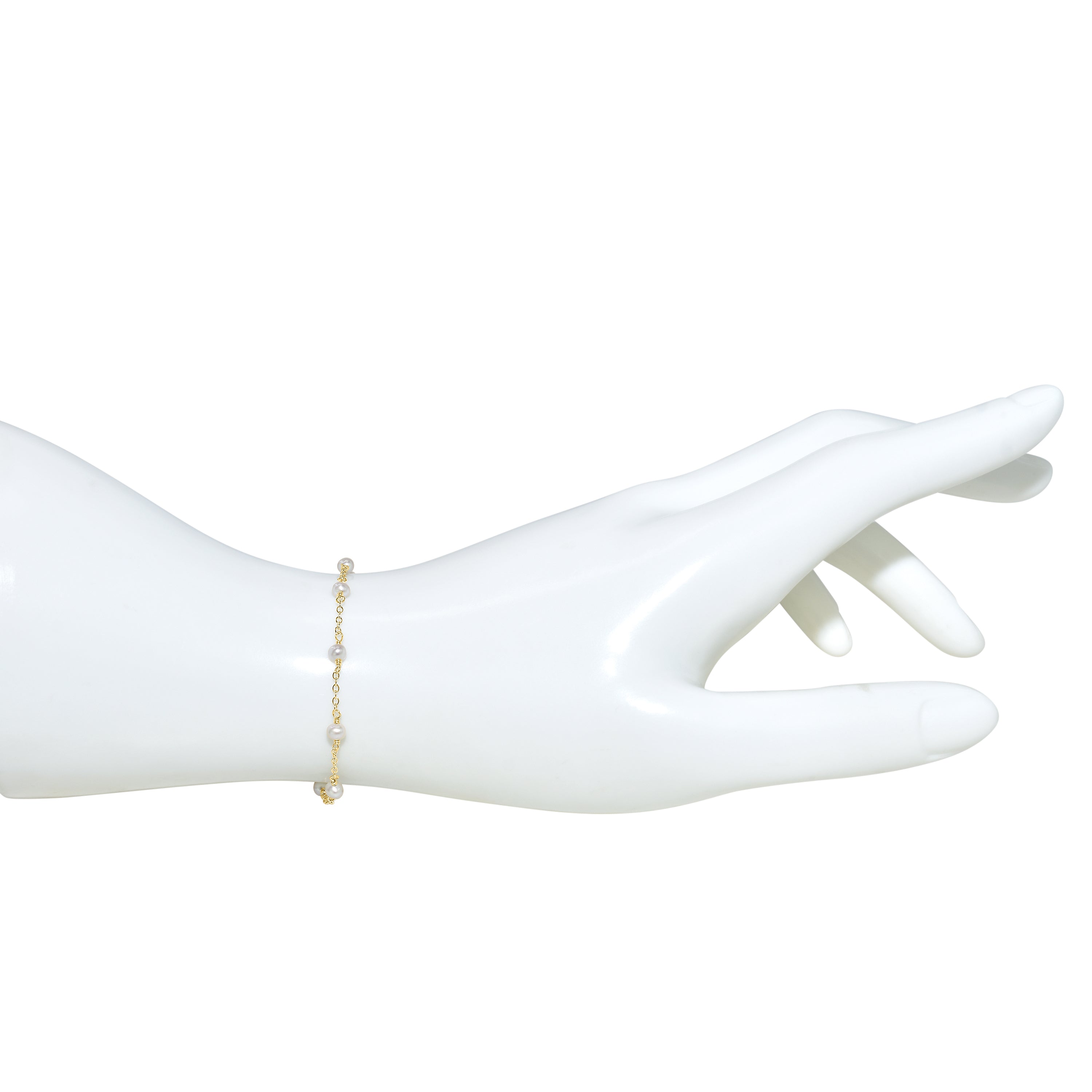 14k Gemstones and Pearl Bracelet