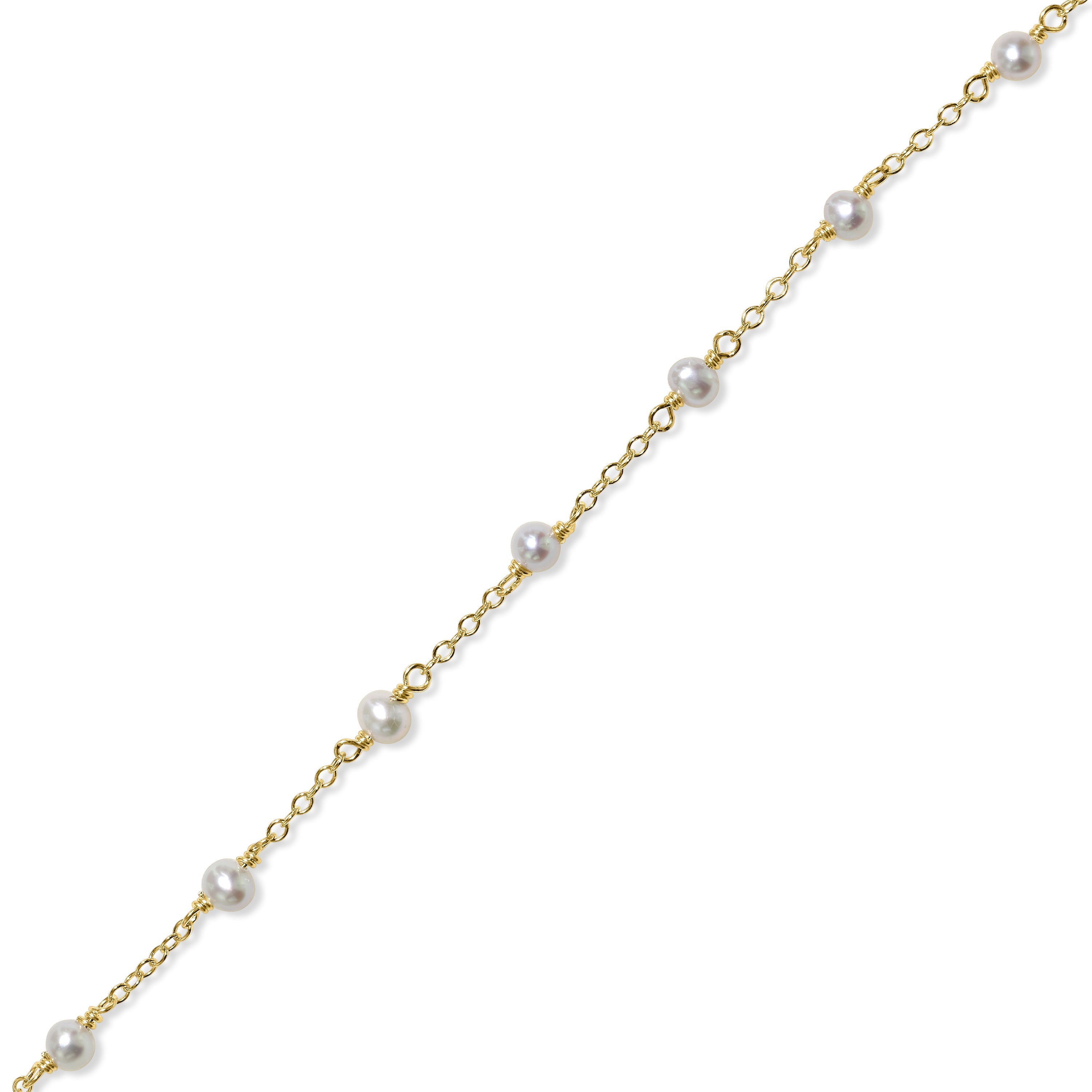 14k Gemstones and Pearl Bracelet