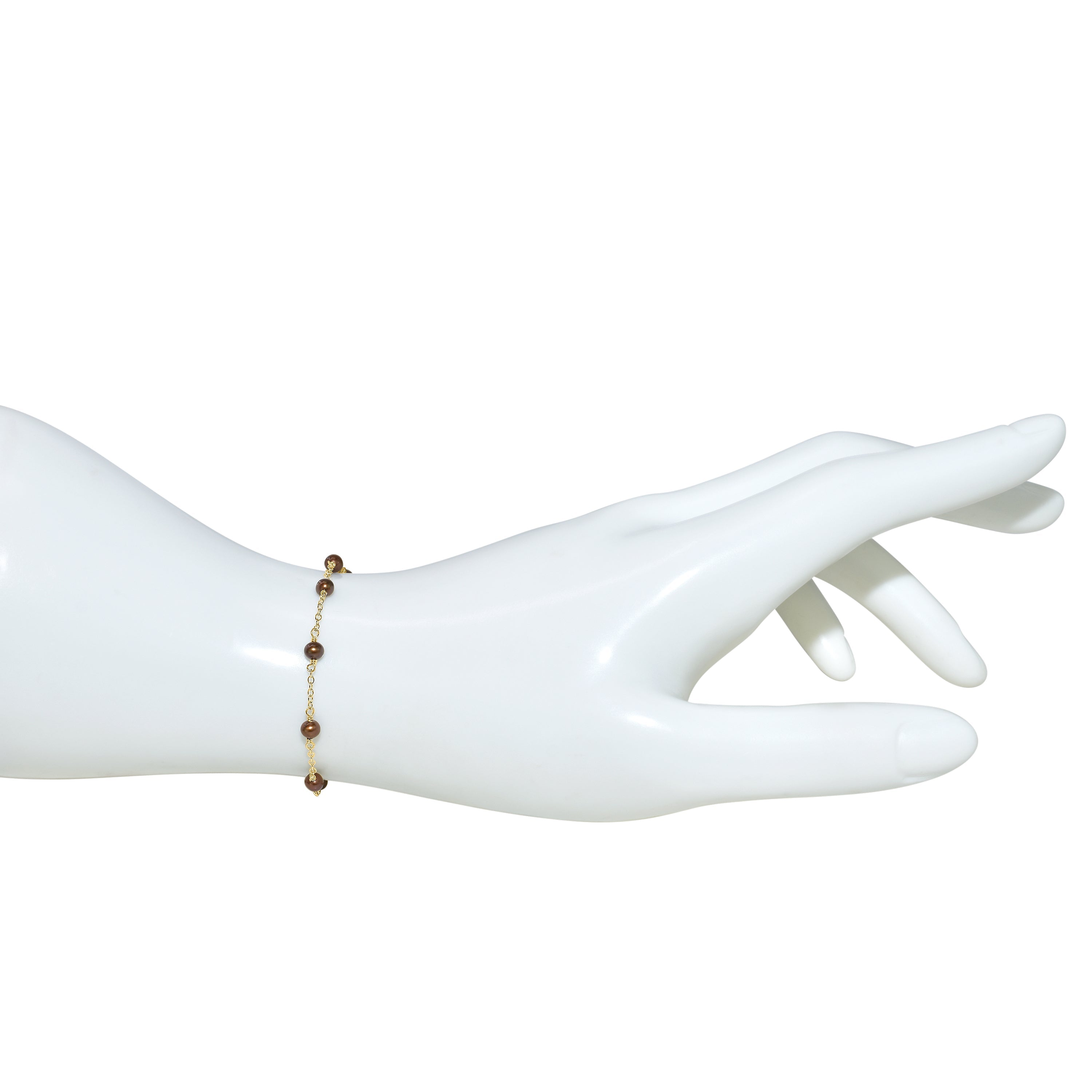 14k Gemstones and Pearl Bracelet