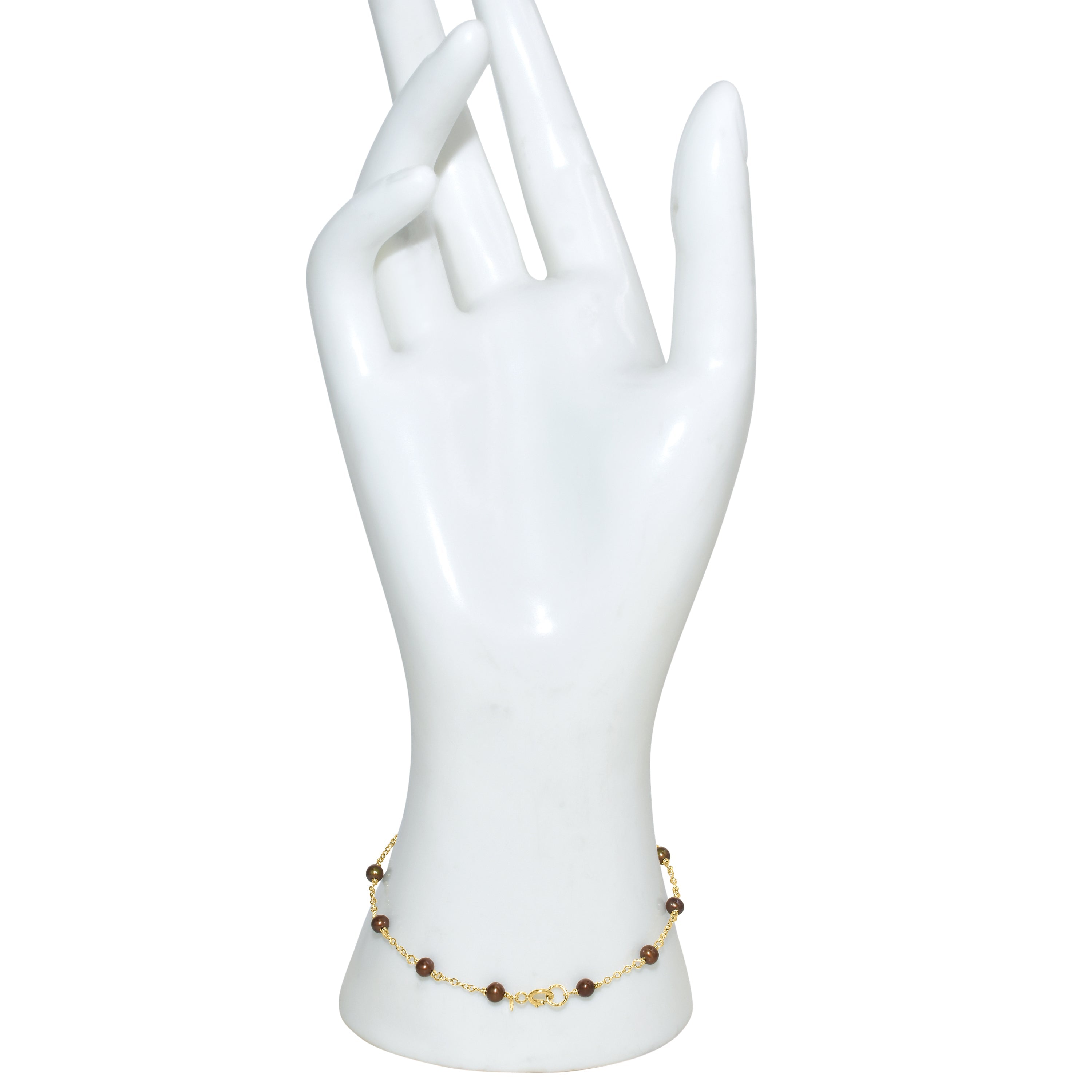 14k Gemstones and Pearl Bracelet