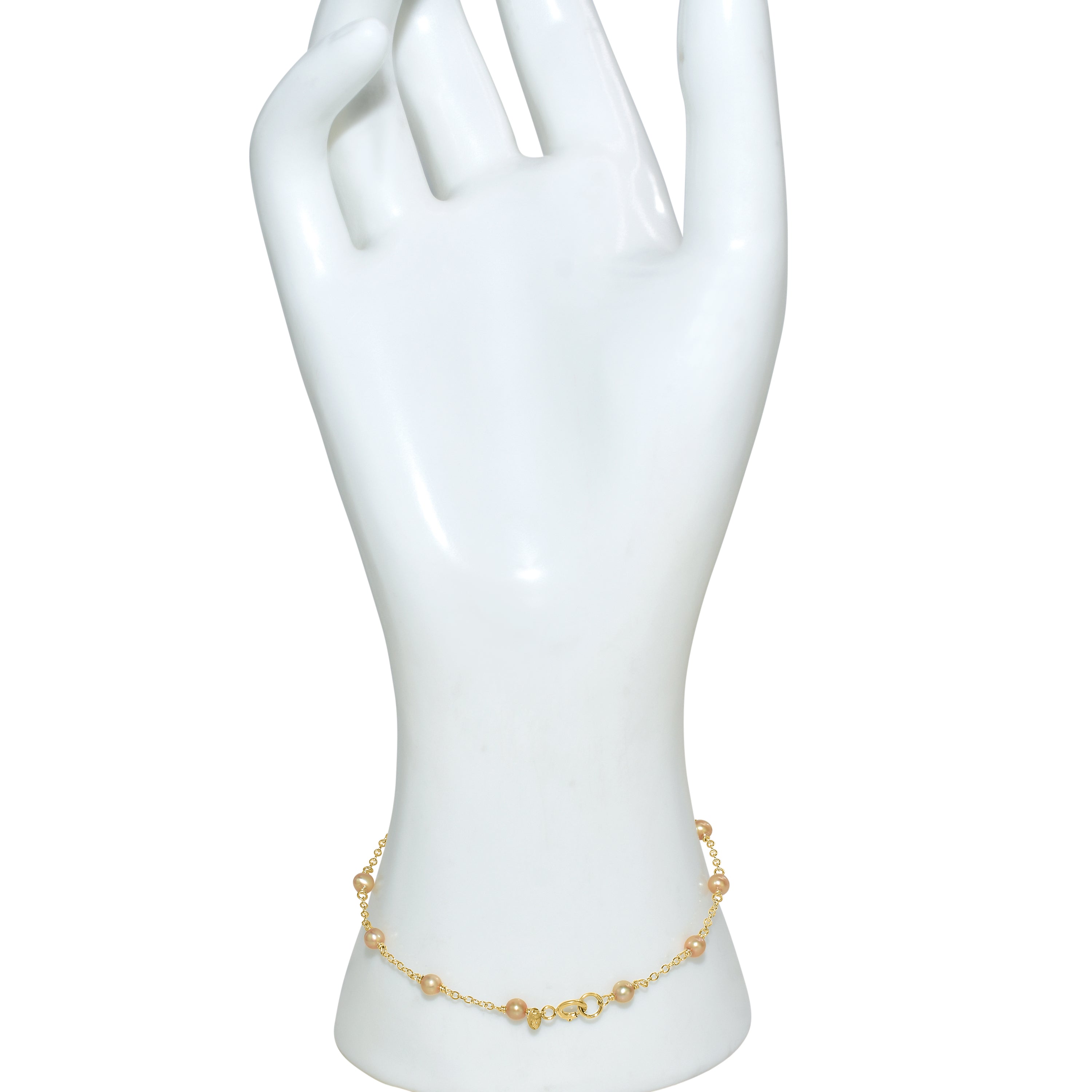 14k Gemstones and Pearl Bracelet