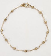 14k Gemstones and Pearl Bracelet