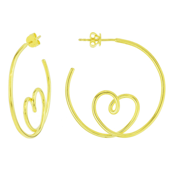Wire Heart Earrings