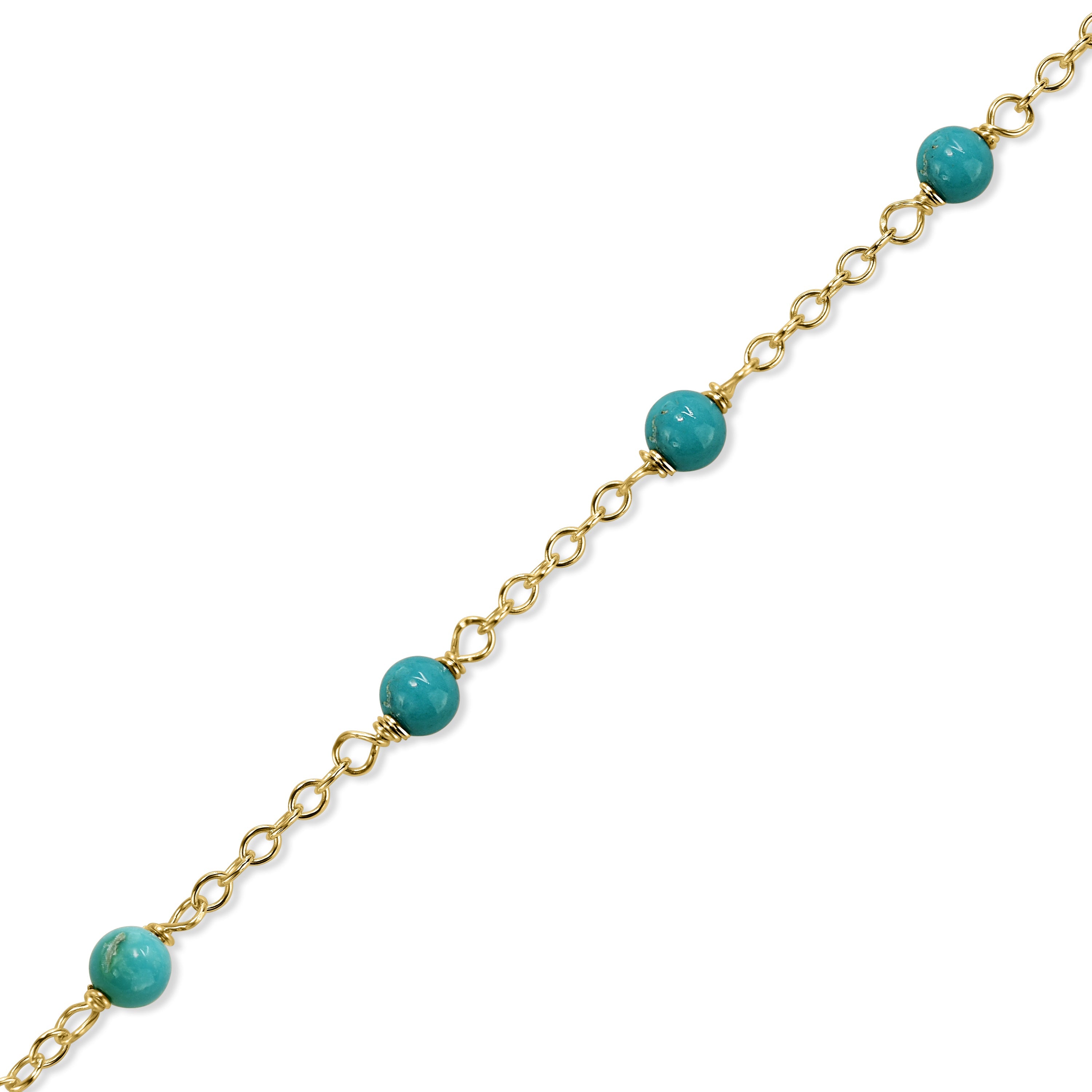 14k Yellow Gold Station Necklace