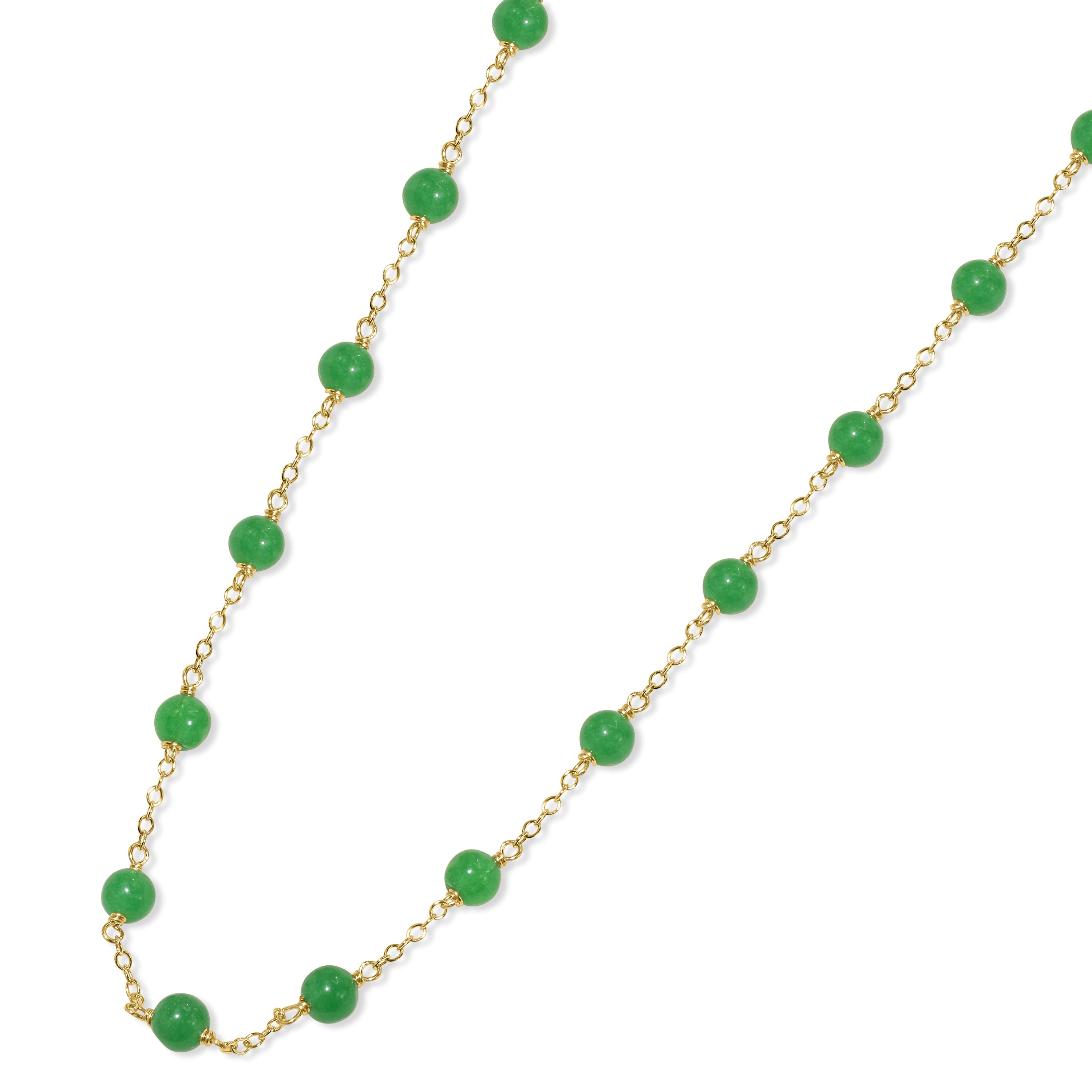 14k Yellow Gold Station Necklace