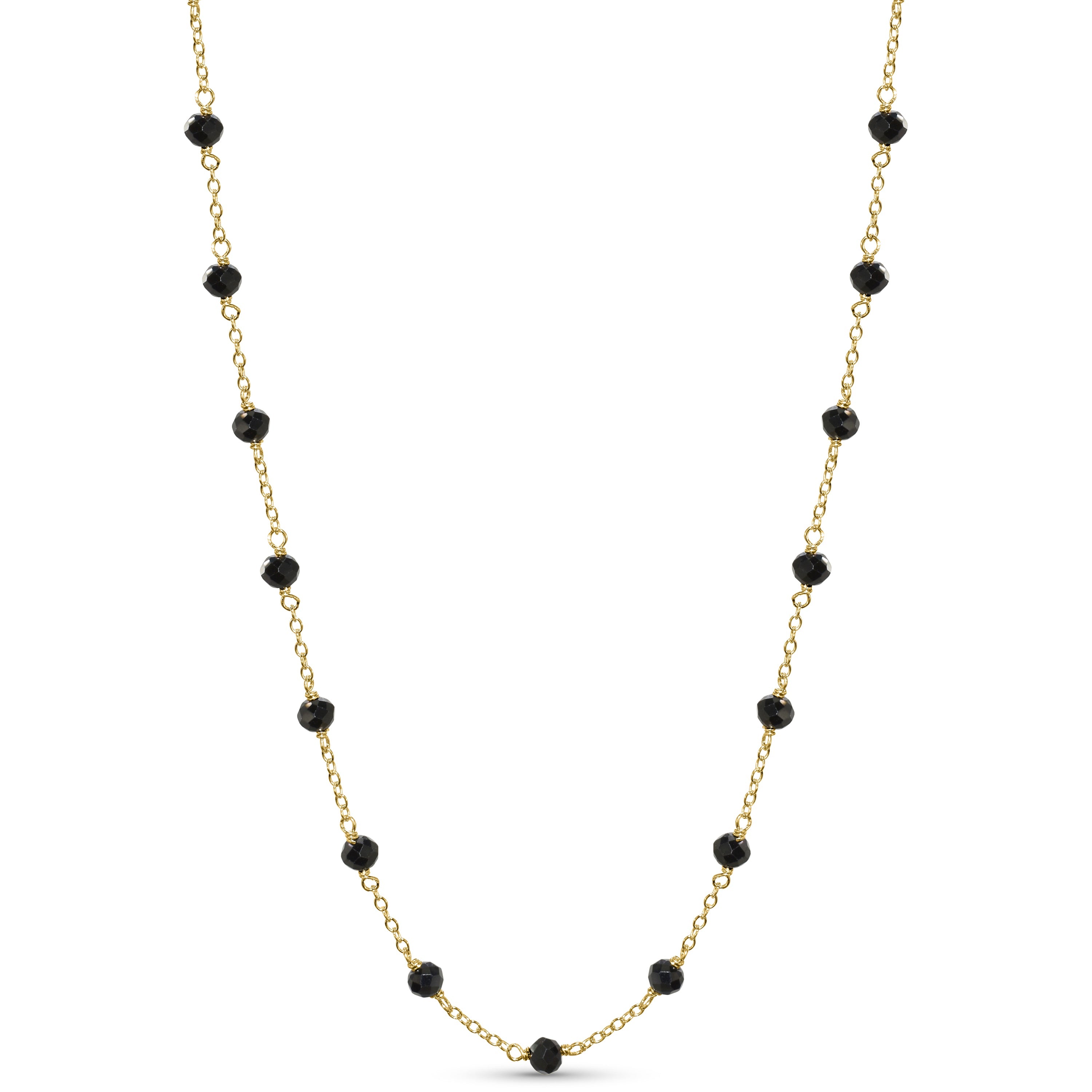 14k Yellow Gold Station Necklace