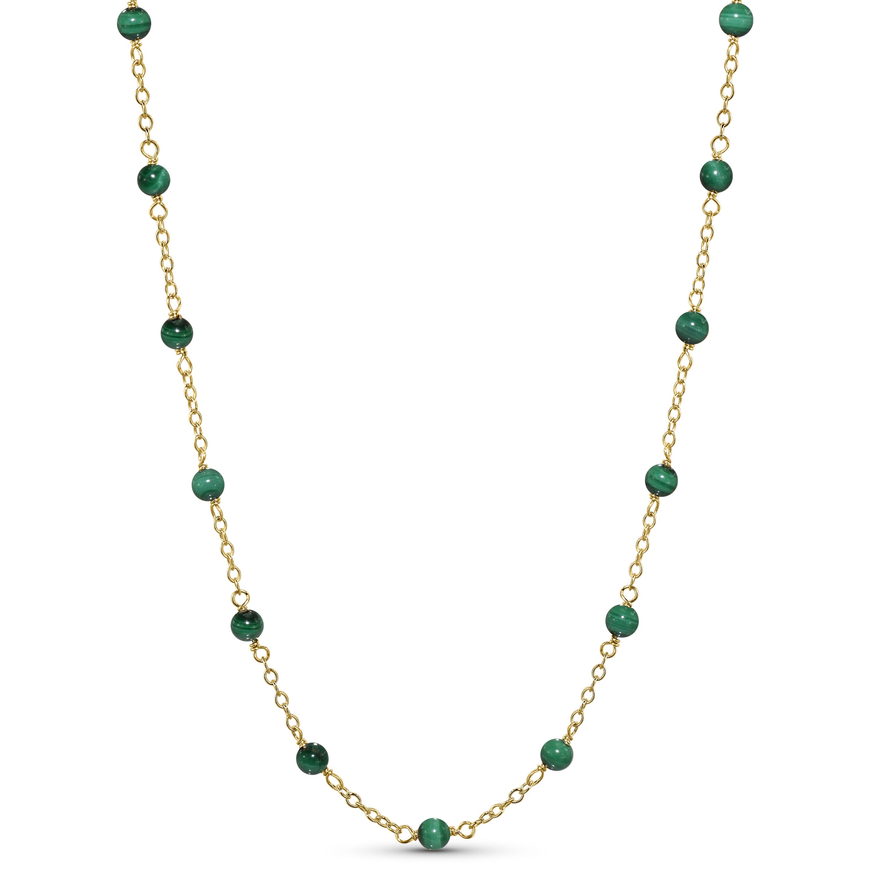 14k Yellow Gold Station Necklace