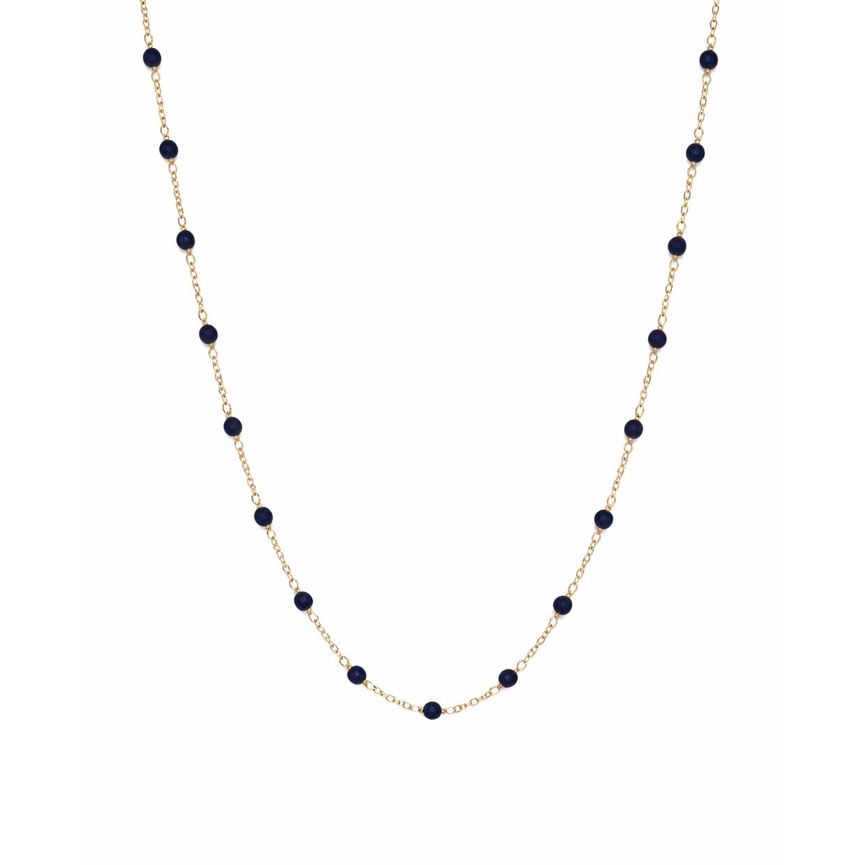 14k Yellow Gold Station Necklace