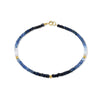 14k Shades of Gemstones and Gold Roundel Bracelet