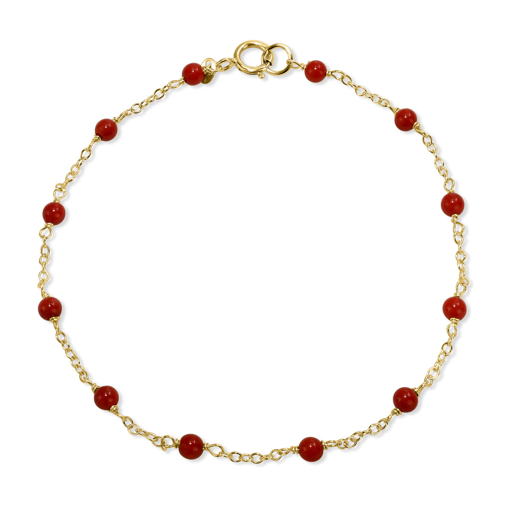 14k Gemstones and Pearl Bracelet