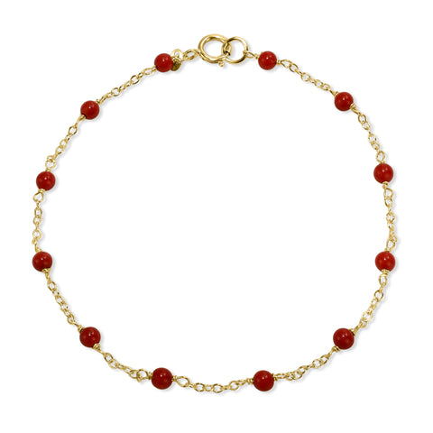 14k Gemstones and Pearl Bracelet