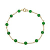 14k Gemstones and Pearl Bracelet