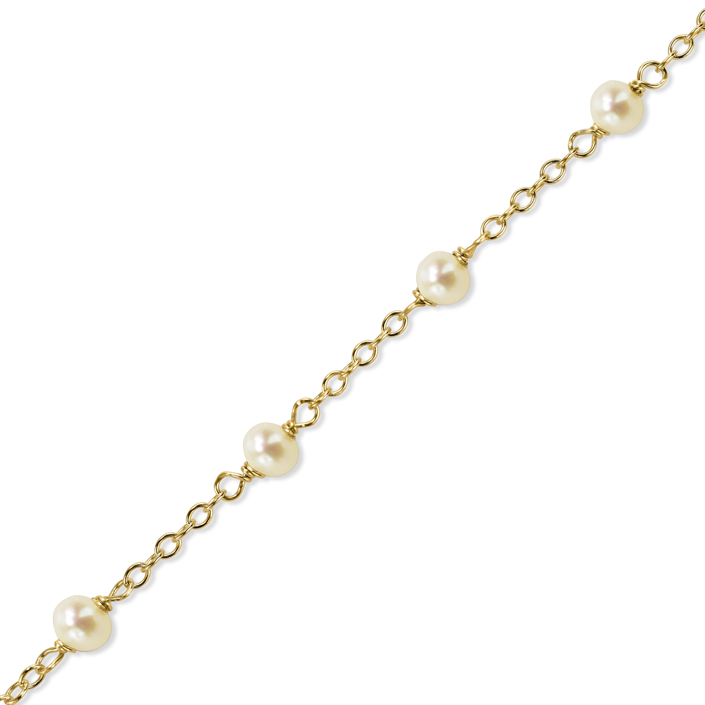 14k Yellow Gold Station Necklace