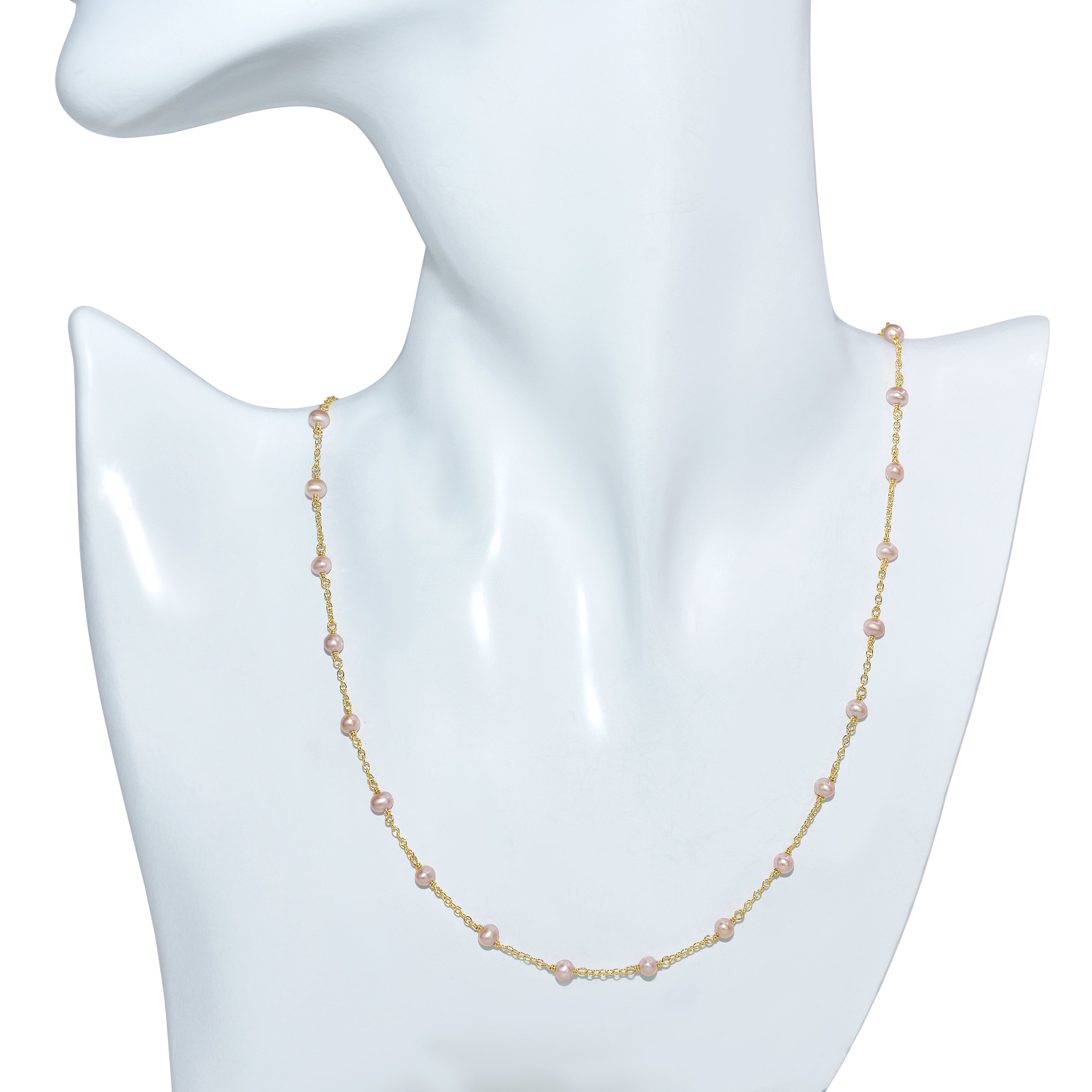 14k Yellow Gold Station Necklace