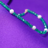 14k Gemstones with White Pearl Bracelet