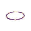 14k Gemstones with White Pearl Bracelet