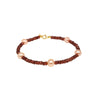 14k Gemstones with White Pearl Bracelet