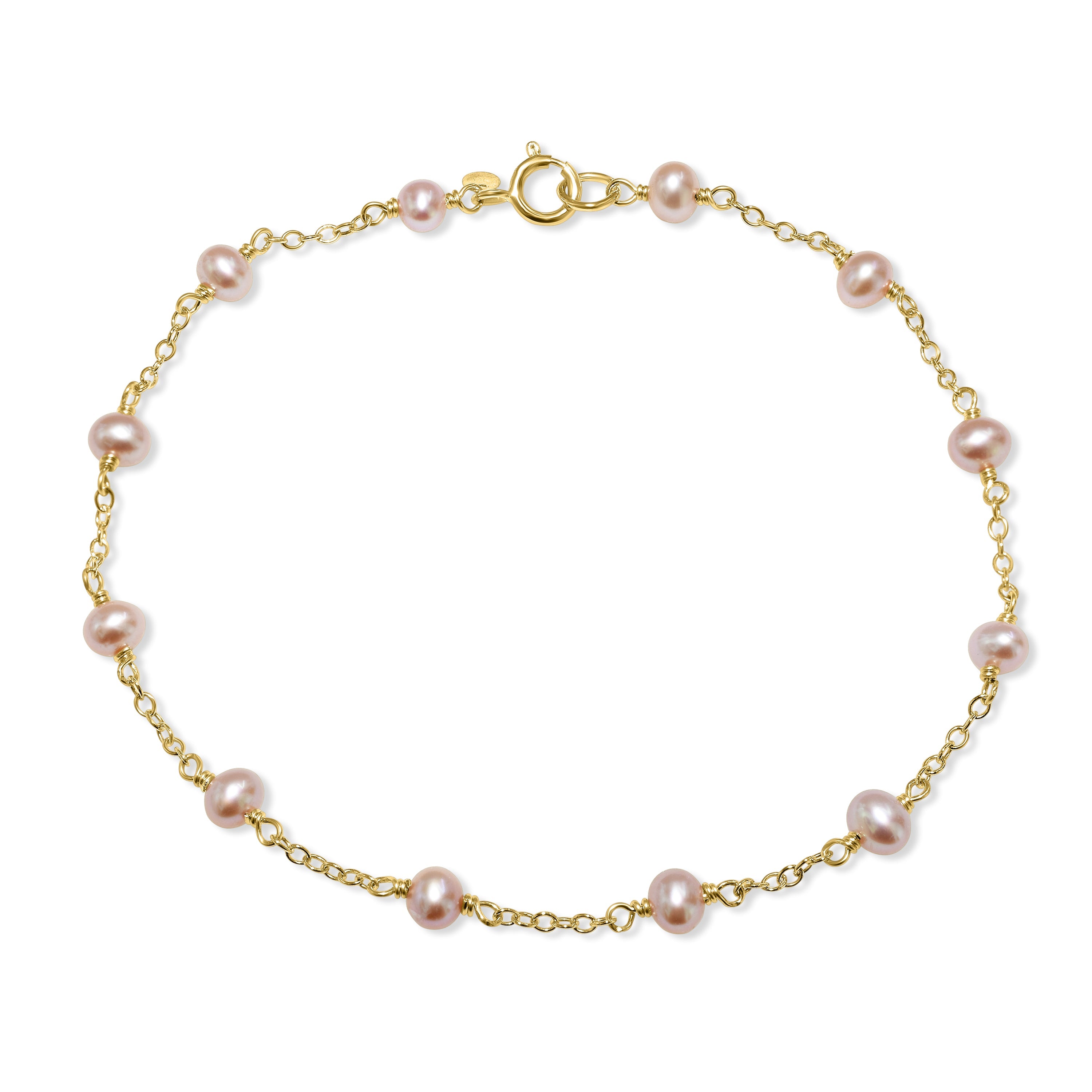 14k Gemstones and Pearl Bracelet