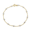 14k Gemstones and Pearl Bracelet