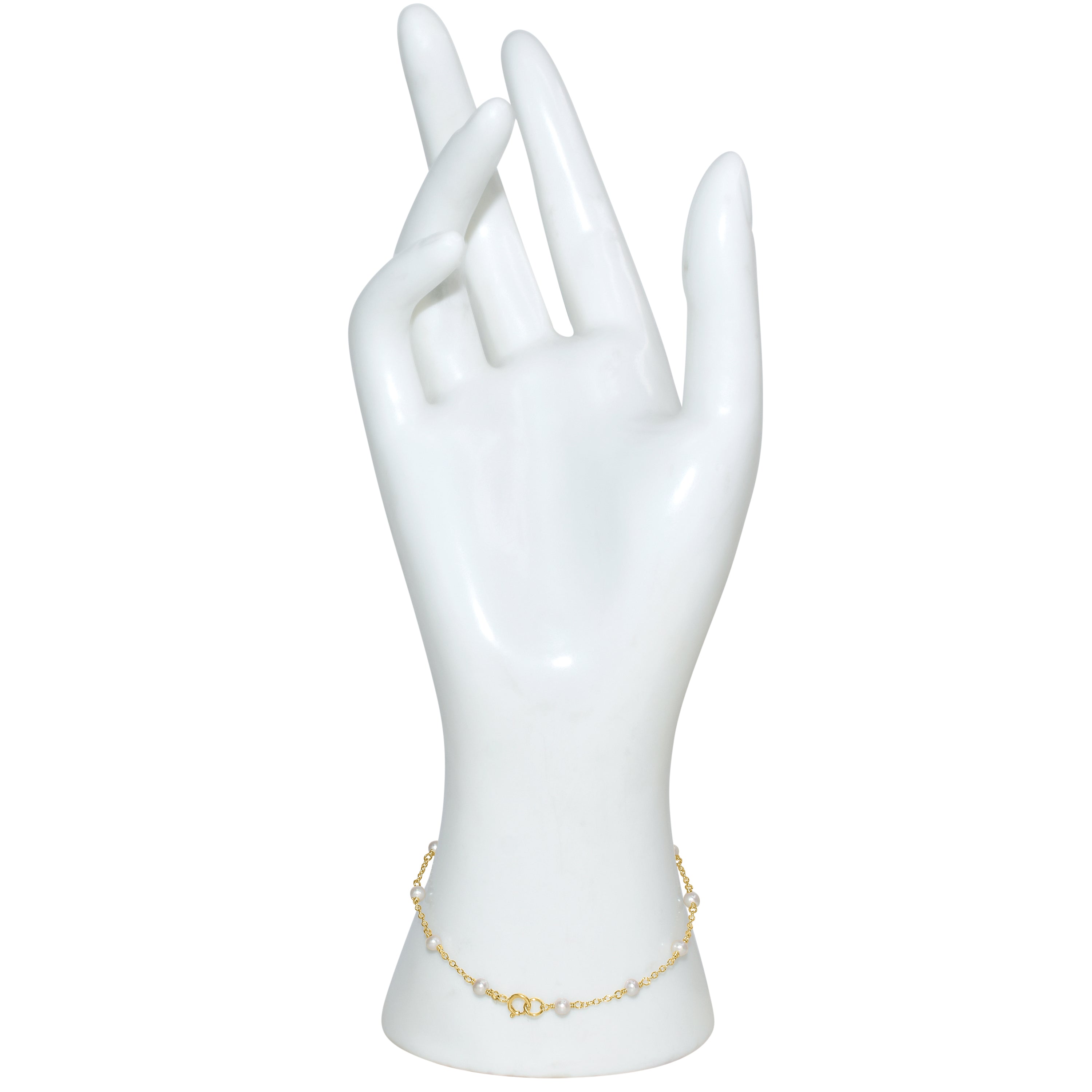 14k Gemstones and Pearl Bracelet