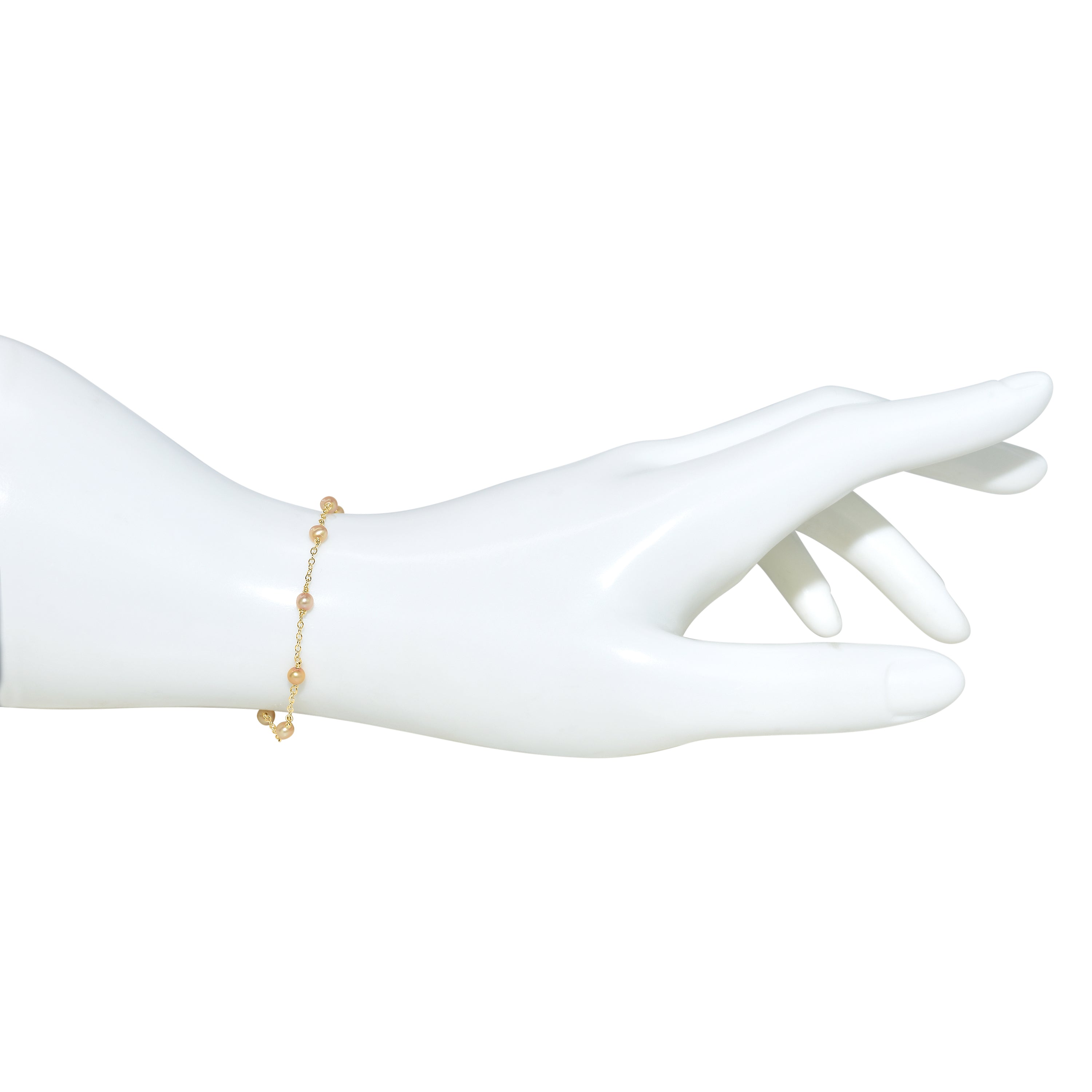 14k Gemstones and Pearl Bracelet