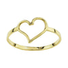 Open Heart Midi Ring