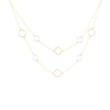 Tri-Tone Open Shape Layered Necklace