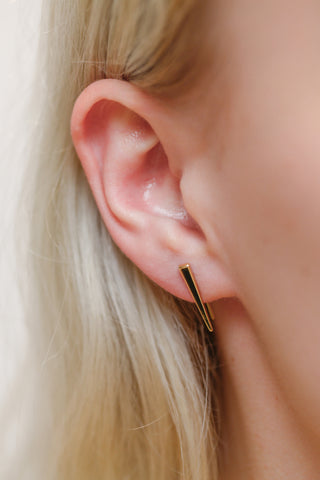 Spike Earrings with Elongated Backs